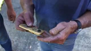 Smelting a pile of big nuggets to make a half kilo ingot of gold