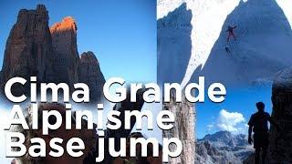 Cima Grande Voie Normale  Tre Cime Di Lavaredo Dolomites Centrales alpinisme base jump