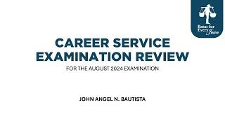 Career Service Examination Review Part 1