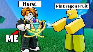 Gifting PERMANENT Dragon To Noobs for 24 Hours in Blox Fruits