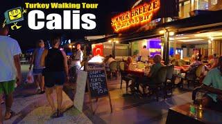 Nightlife Çalış Fethiye Turkey 2024 - 4K Walking Tour