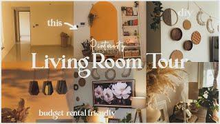 My Rental Friendly Living Room Tour | Bohemian Theme| Affordable & Pinteresty