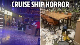 Battered cruise ship smashed by swell that sent ‘screaming’ passengers & grand piano flying