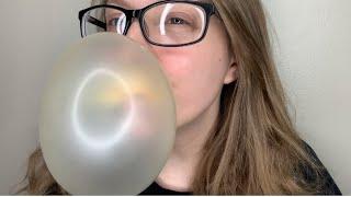 ASMR Bubble Blowing + Gum Chewing (No Talking)