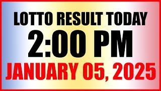 Lotto Result Today 2pm January 5, 2025 Swertres Ez2 Pcso