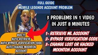 BUG CS!!! AUTO RETRIEVE,BYPASS VERIFICATION CODE & CHANGE LOST OR HACKED MOONTON ACCOUNT MLBB 2023 