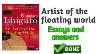 An Artist of floating world-Essay questions