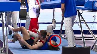 Gymnasts Being Saved by their Spotters! INCREDIBLE gymnastics spotter saves