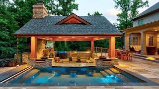 AMAZING! 100+ OUTDOOR KITCHEN WITH POOL DESIGN | BEAUTIFUL OUTDOOR LIVING WITH KITCHEN POOLSIDE AREA