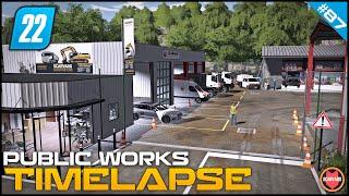  The New Base Is Now Open - Moving Equipment To New Headquarters ⭐ FS22 City Public Works Timelapse