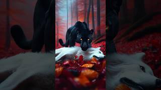 Black Panther vs White Animals (Lion, Tiger, Wolf)