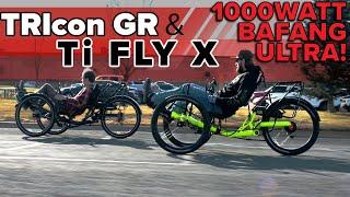 SUSPENSION OR NO SUSPENSION??! - Azub TRIcon GR vs Ti FLY X w/ 1000W Bafang ULTRA - UTAH TRIKES