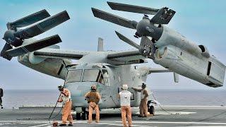 MV-22オスプレイの回転翼(ローター)展開映像 - MV-22 Osprey Unfold Rotor Footage