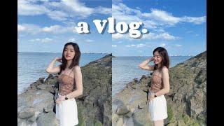 VLOG｜beach day  eating out A LOT, meeting friends, celebrate birthday 