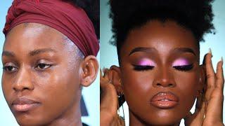 A BOMB DARK SKIN GIRL MAKEUP TUTORIAL