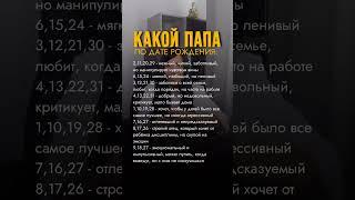 Какой папа по дате рождения ️ #психология #астрология #факты #обучение #отецисын #профессиибудущего
