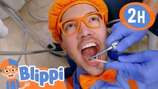 Blippi at the Dentist | Blippi | Kids Songs | Moonbug Kids