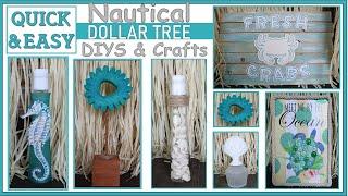 SUMMER DOLLAR TREE DIYS | NAUTICAL DECOR | Quick and Easy Crafts!