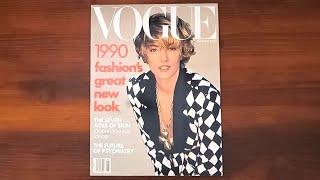 1990 January ASMR Magazine Flip Through: Vogue w Tatjana Patitz, Elaine Irwin, Naomi Campbell