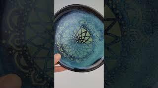 PJ Pottery - turquoise mandala plate