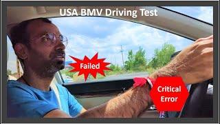 1st Attempt Failed, USA DMV Driving Test - Critical Error, Automatic Failed
