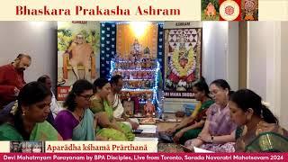 Devi Mahatmyam Parayanam by BPA Disciples, Live from Toronto, Sarada Navaratri Mahotsavam 2024