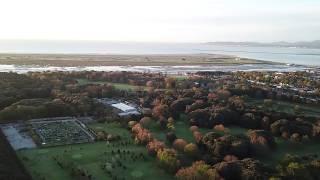 St. Anne’s Park: flight of Mavic Pro drone over Dublin, Ireland after sunrise on 28.04.2018