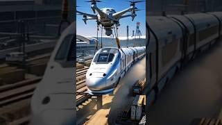 ai Railway Construction via Drones:The Technology of the Future #ai #automobile #military #wildlife