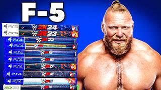 Hitting An F-5 With Brock Lesnar In EVERY WWE 2K Game!