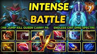 INTENSE CARRY BATTLE | ONE JUMP KILL PHANTOM ASSASSIN VS. ENDLESS CRIT DAMAGE SPECTRE | 7.37e DOTA 2