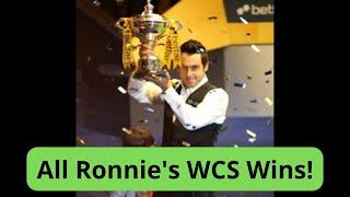 All 6 of Ronnie O'Sullivan Snooker World Championship Title Wins!! 2001,2004,2008,2012,2013,2020