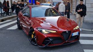 SUPERCARS in MILAN #25(Giulia GTAm, M4 CLS, 812 Competizione, Huracan STO, 930 Turbo Slantnose)