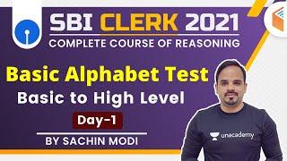 4:00 PM - SBI Clerk 2021  | Reasoning by Sachin Modi | Basic Alphabet Test (Day-1)