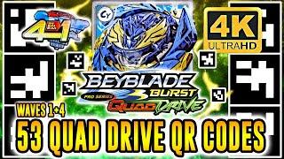 ALL 53 QR CODES BEYBLADE BURST QUAD DRIVE | Beyblade Burst App QR Codes