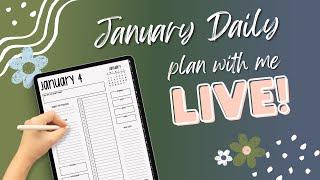  January Daily Plan With Me LIVESTREAM | Penguins  | Digital Planner Stickers