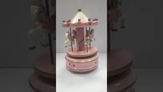 Ahşap atlı karınca müzik kutusu nostaljik dönen dekoratif biblo