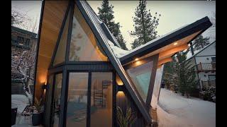 Mid-Century Modern + Luxury A-Frame Cabin