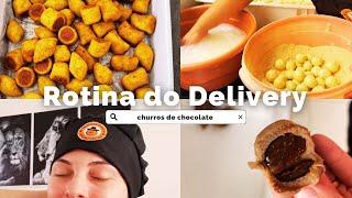 ROTINA DO DELIVERY | FABRICANDO CHURROS MASSA DE CHOCOLATE