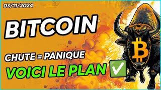 BITCOIN CHUTE = PANIQUE  ! VOICI LE PLAN 