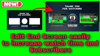 How to make YouTube Outro| YouTube Outro kaise lagaye| YouTube End Screen| YouTube Outro Template