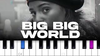 Emilia - Big Big World (piano tutorial)