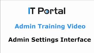 IT Portal - Admin Settings Interface