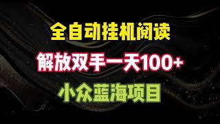 全自动挂机项目 解放双手 日入100+ 小众蓝海#赚钱