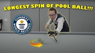 Longest Spin of a Pool Ball!! - Official Guinness World Record w/ Venom Trickshots