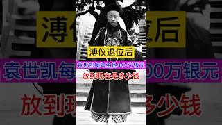 溥仪退位后，袁世凯每年给他400万银元，放到现在是多少钱？ #china #history #chinesehistory #秘史趣聞 #历史 #历史故事 #溥仪 #历史人物 #历史解说 #中国历史
