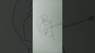 Sad couple drawing easy || couple drawing