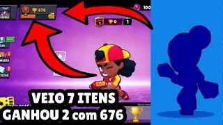 SORTE GIGANTE!! COM 676 TROFÉUS GANHOU LENDÁRIO E MÍTICO NA MEGACAIXA BRAWL STARS