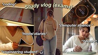 study vlog (studying for exams)  cse engineering student ‧₊˚️ ₊˚⊹