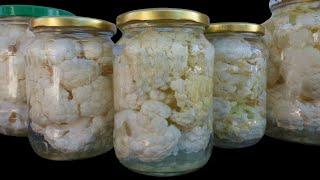 Cheap cauliflower even in winter. Preservative-free canning