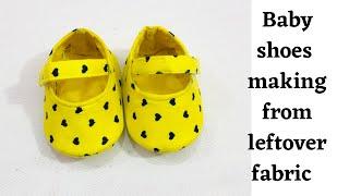 Baby Shoe making from leftovers/ Baby fabric shoes